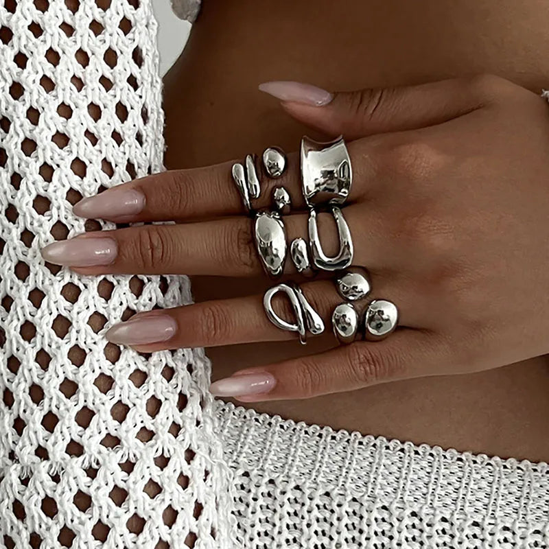 Fashion Vintage Metal Rings.