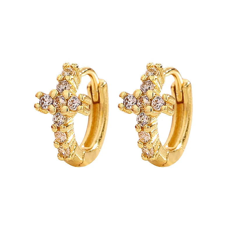 Pearl Cross Earrings.