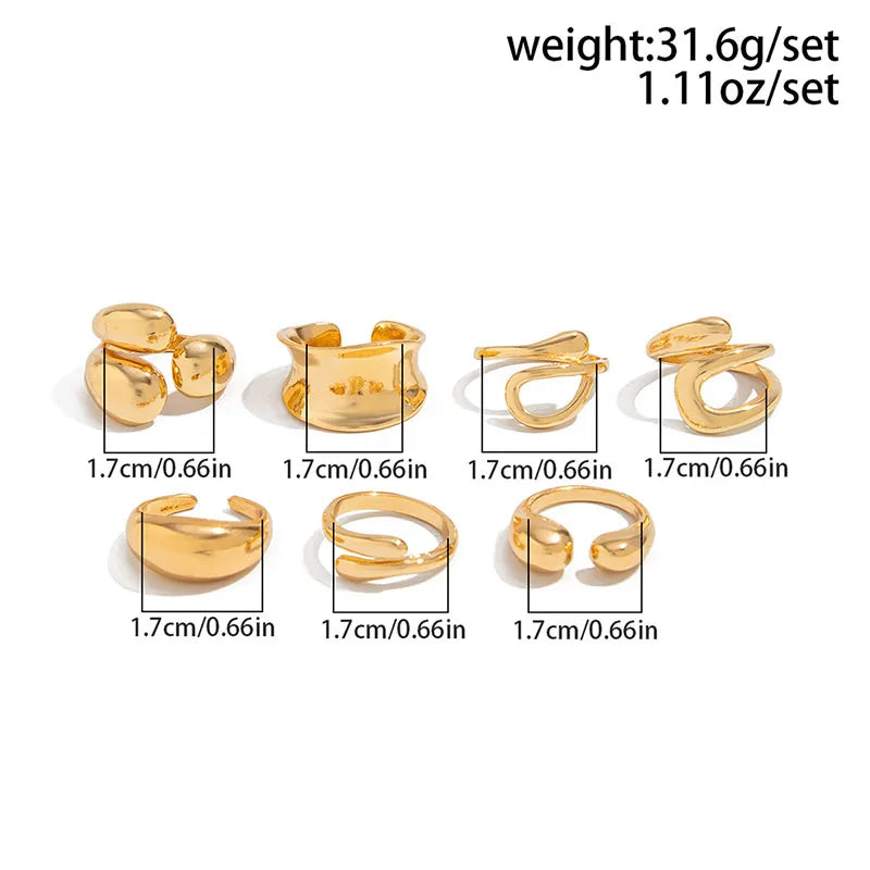 Fashion Vintage Metal Rings.