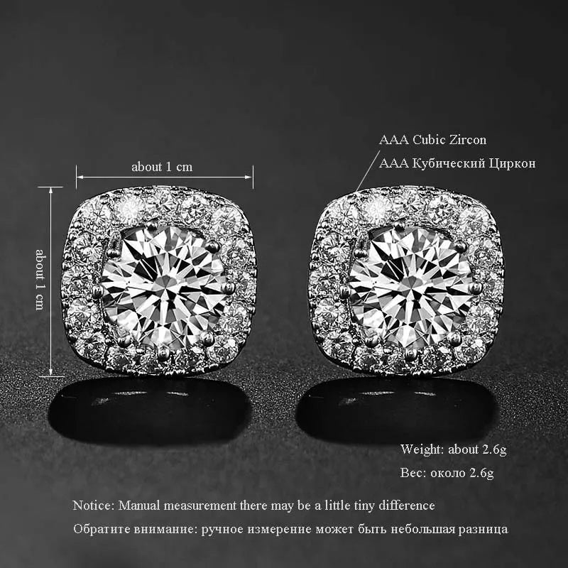 Square Diamond Earrings.