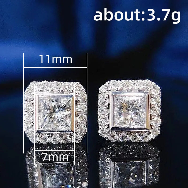 Square Diamond Earrings.