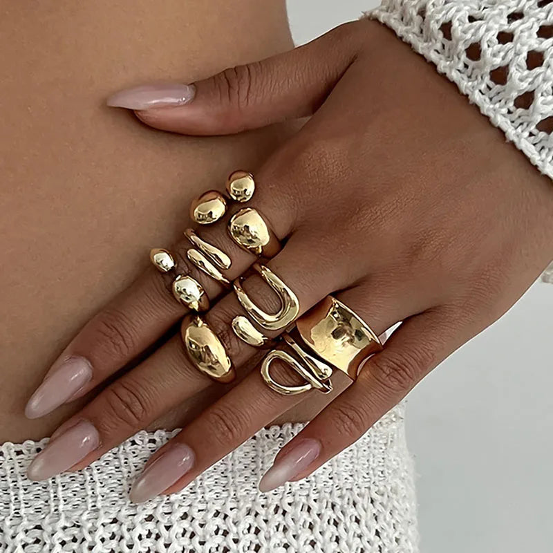 Fashion Vintage Metal Rings.