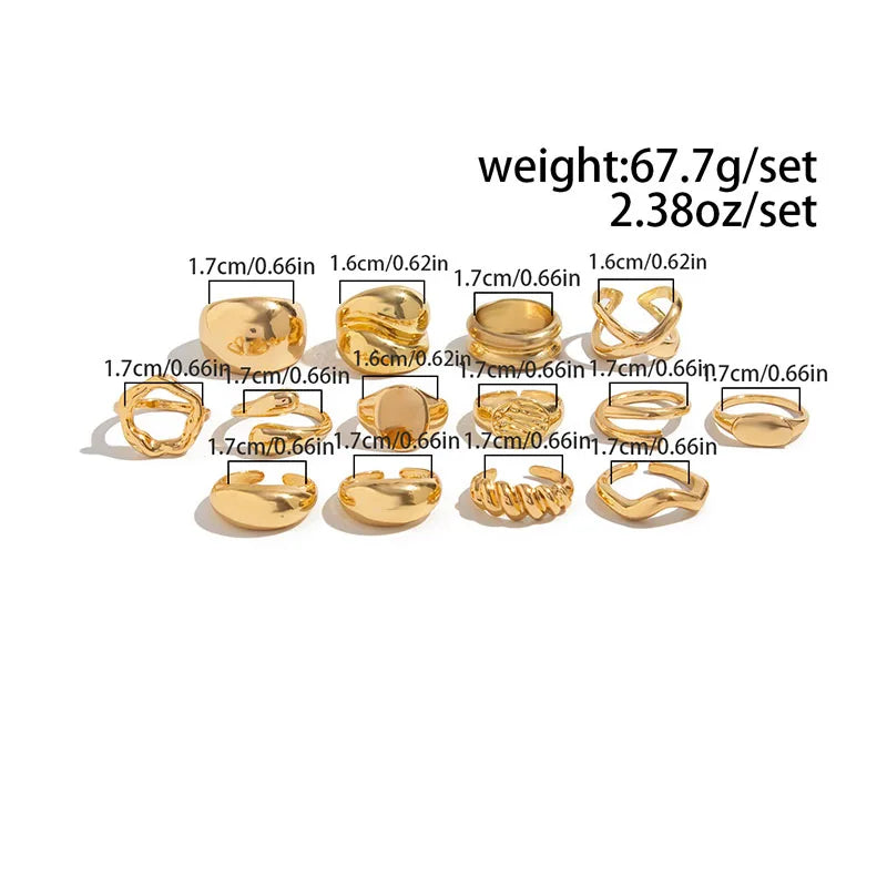 Fashion Vintage Metal Rings.